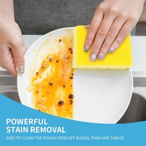 Household Kitchen Sponge <b>Scrub</b> Pad Eco-friendly Color Sponge <b>Brush</b> Thickened Durable Clean Dishwashing Cloth Factory Wholesale - Product Image 2