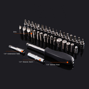 Juego de Herramientas Profesional para Reparación de Autos, Bicicletas y Automóviles, con Llave de Trinquete, Puntas Torx, Dados, Mangos y Estuche Rígido - Product Image 5