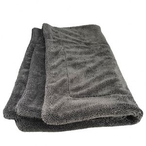 Serviette de séchage en microfibre double face torsadée, super absorbante, sans bords, 1400 g/m², séchage rapide, tissage uni, pour le detailing automobile - Product Image 2