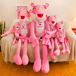 Grosir besar mainan hewan mewah kustom baru mainan boneka Pink Panther