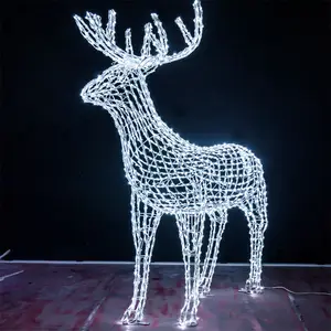 Luz LED para escultura de Natal 3D luz LED para exterior luz de Natal Papai Noel e trenó
