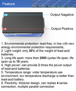 Untuk Baterai Lithium-Ion LiFePO4 12.8V/25.6V 100Ah 200Ah yang Dapat Diisi Ulang Tenaga Surya, Sistem Penyimpanan Energi Surya Rumah Tangga, Garansi <span class=keywords><strong>3</strong></span> Tahun - Product Image 5