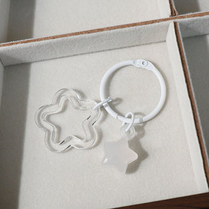 Llavero de estrella de cinco puntas de acrílico dulce, llavero para bolso, juego de llaveros para mujer - Product Image 3