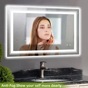 Led 샤워/벽 목욕탕을 위한 똑똑한 목욕탕 거울/반대로 안개 거울은 거울을 조명했습니다