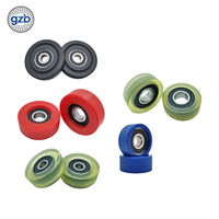 Rouleau recouvert de PU de 18 mm de diamètre extérieur avec roulement 605RS PU60518-5, roue de compteur de devises en caoutchouc recouvert de polyuréthane de 5 mm de diamètre intérieur