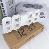 Reloj Despertador Digital LED 3D Inteligente, Multicolor, para Hogar, Escritorio, Pared, con Control por Voz y Brillo Ajustable, para Dormitorio y Sala de Estar