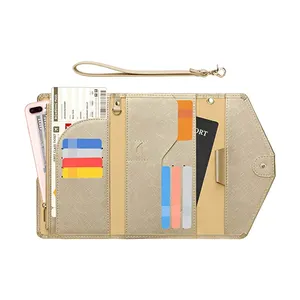 Vrouwen Paspoorthouder Travel Wallet Cover Case Document Organizer Bag Lederen Paspoort Certificaat Zak