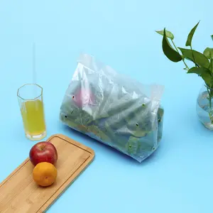 Atacado bolsas de milho de frutas biodegradáveis, 100% sacos compostáveis para salada de vegetais sacos estampados em rolo