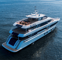 Yacht de luxe haut de gamme de 46 m, propulsé au diesel, avec moteur in-bord, en aluminium soudé, neuf, pour la croisière, les excursions et la pêche sportive en mer