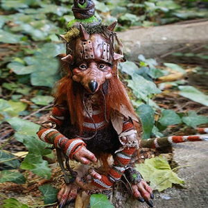 Statue en résine de gnome forestier vintage, décoration de jardin extérieur, sculpture mythique de troll et elfe, ornement pour pelouse, cour, maison, cadeau - Product Image 3