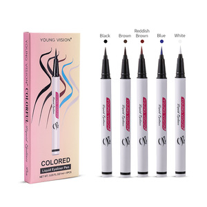 ยังวิชั่น คัลเลอร์ ลิควิด อายไลเนอร์ เพ็น ชุด 5 ชิ้น สีดำ สีน้ำตาล สีน้ำตาลแดง สีฟ้า สีขาว - Product Image 5