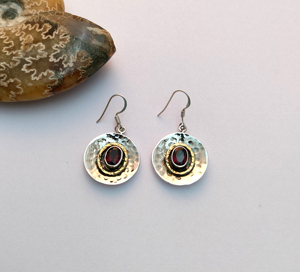 Wholesale Simple Indian Handmade 925 Sterling <b>Silver</b> <b>Garnet</b> Bezel Setting Oval Bohemia Style <b>Ring</b> for Women's Wedding - Product Image 2