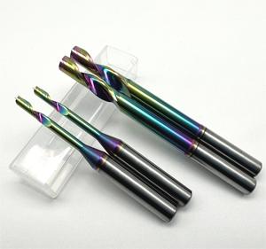 ดอกกัดโซลิดเอนด์มิลล์แบบเกลียวเดี่ยวเคลือบสีสันสดใส ปี 2025 สำหรับงานกัด CNC บนอะลูมิเนียม - Product Image 3