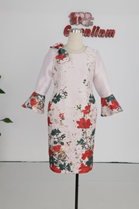 En stock, robe de cérémonie de bureau formelle grande taille, robe de mère de la mariée colorée - Product Image 3