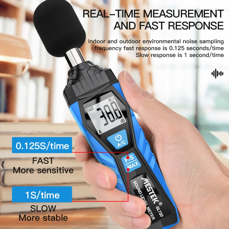 SL720 High-precision Sound Decibel Monitor Office Noise Detection Decibel Meter Tool 30-130dB Decibel Tester