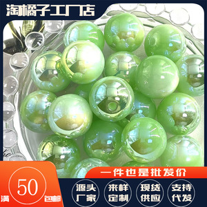ลูกปัดอะคริลิกรูปทรงกลมขนาด 16 มม. สีเขียวมรกตเคลือบ UV สำหรับทำเครื่องประดับ สร้อยข้อมือ DIY อุปกรณ์เสริม - Product Image 5