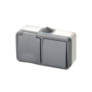 Enchufe e interruptor IP54, superficie de lujo, ideal para exteriores, resistente al agua, protección contra el polvo, fácil de instalar. - Product Image 1