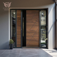Porte d'entrée moderne en aluminium à rupture de pont thermique avec serrure intelligente – Sécurité personnalisée pour villas et appartements, battante, extérieure et intérieure