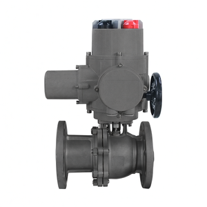 Vanne à bille électrique multi-tours de type Z Vanne de commande électrique Vanne à bille à bride électrique en acier inoxydable à deux voies - Product Image 2