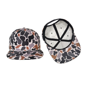 Custom 5 Panel Camo Snapback <strong>Quick</strong> <strong>Dry</strong> <strong>Cap</strong> With Rope Custom Woven Label High Quality Waterproof Hat - Product Image 4