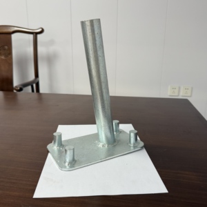 Base encastrée galvanisée à chaud à 4 pignons, base d'ancrage de colonne préfabriquée soudée pour la construction - Product Image 5