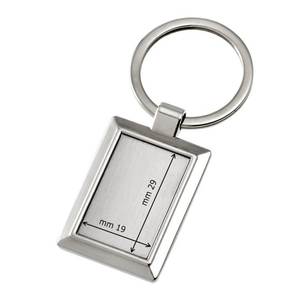 Porte-clés en acier inoxydable avec plaque rectangulaire brillante pour un usage quotidien - Product Image 3