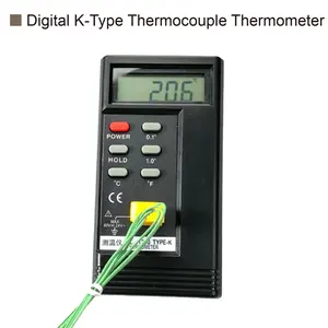 Thermomètre numérique portable LCD à pile -50~1300°C haute précision type K thermocouple thermomètre - Product Image 3