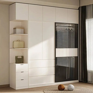 Armoire sur mesure Japandi moderne, blanc chaud, grande capacité de rangement, encastrée, la plus vendue - Product Image 4