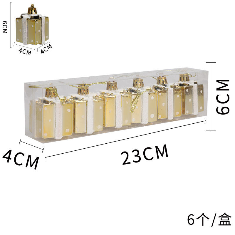 แพ็คหกชิ้น สีทอง ขนาด 4 ซม.