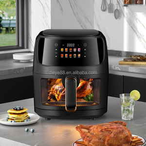 <span class=keywords><strong>Friteuse</strong></span> à air électrique intelligente numérique de luxe compacte 8L 2025 à prix abordable avec fenêtre d'observation, version française/allemande, pour usage domestique et extérieur - Product Image 3