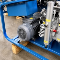 Compresseur d'air portable haute pression à moteur à piston refroidi par air 300 bars 4500 psi pour plongée sous-marine SCBA et lutte contre les incendies