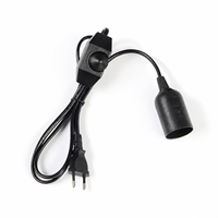 Cordon d'alimentation dimmable avec prise (1,8 m) directement de l'usine ; Disponible avec douille E27 norme UE ou E26 norme US pour lampes de sel.
