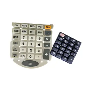 Interruptores de teclado de control remoto de TV Teclados Mejor precio Impresión de pantalla de seda Teclado de silicona de goma con carbonos conductores
