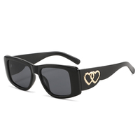 NWO T1902 Lunettes de soleil surdimensionnées à monture large motif cœur, style rétro, tendance, pour le quotidien, nouveau modèle, vente en gros usine