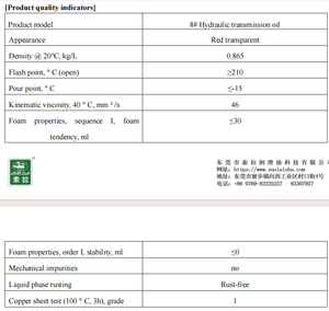 व्हील लोडर इंजीनियरिंग मशीनरी ट्रांसमिशन द्रव हाइड्रोडायनामिक ड्राइव तेल 8 # एंटी-जंग डिमुल्सिफिकेशन के साथ - Product Image 5
