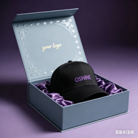 Boîte à chapeaux de luxe personnalisée en carton recyclable pour chapeaux de cowboy, emballage cadeau, impression UV avec logo personnalisé, échantillon de conception gratuit