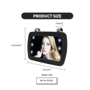 Nouveau miroir intérieur de voiture LED lumières jointes maquillage vanité vue arrière visière - Product Image 2