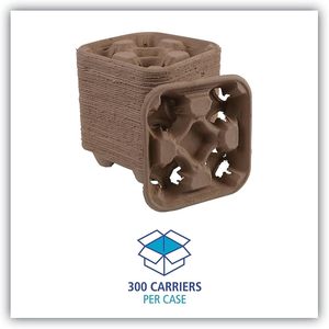 Portavasos Personalizados de Cartón Kraft BWK4CUPCARRIER para Vasos de 8-32 oz (300/Caja) - Product Image 3