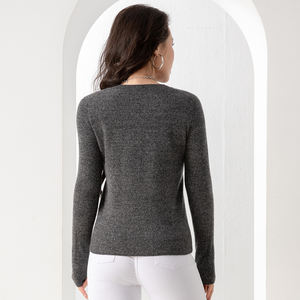 Fabricant de vêtements mode coréenne pour femmes automne tricots femmes 100% pull en cachemire - Product Image 2