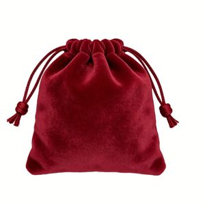 Ventes en gros de sacs en velours personnalisés avec logo brodé pour cadeaux de Noël - Product Image 3
