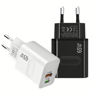 อะแดปเตอร์ชาร์จเร็ว 65W แบบ Dual Interface USB PD รองรับมาตรฐาน US EU พร้อม Full-protocol QC4.0 PD35W สำหรับโทรศัพท์มือถือ - Product Image 1