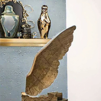Statue d'ange géante moderne grandeur nature avec ailes, sculpture en résine 3D peinte à la main, décoration extérieure pour parc, art abstrait, thème Amour