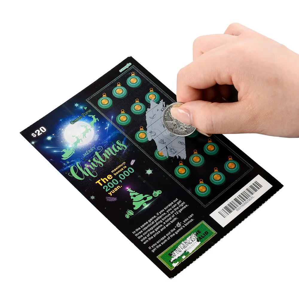 Bilhetes personalizados loteria e raspar cartões Funny Prank entretenimento jogo