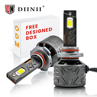 Phares LED de voiture haute puissance Diinii L6-9005 30000LM 300W 12V 6000K H4/H7/H11 9005 en aluminium avec tube en cuivre triple universel