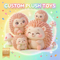 Peluches hérissons personnalisées OEM ODM, peluches champignons couleur macaron, vente en gros, cadeau pour enfants