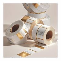 Rouleau d'étiquettes de laminage brillant imperméable imprimé personnalisé à bas prix