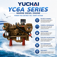 Moteur diesel marin Yuchai YC6A190C 140 kW 190 CV 1800 tr/min 6 cylindres refroidi par eau pour bateau de pêche commercial