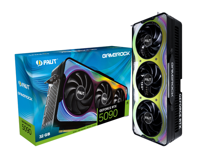 2025 New PALIT RTX 5090 GameRock OC 32G Graphics Card GDDR7 2527 MHz 28 Gbps PCI-E 5.0 ARGB Video Card Gaming PC Desktop GPU