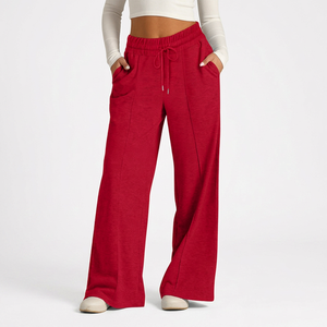 Pantalon de survêtement évasé élégant pour femme avec une longue longueur et un look de tous les jours chic - Product Image 1
