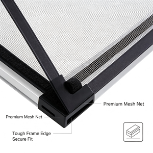 มุ้งกันยุงปรับได้ 18x14 ตาข่ายไฟเบอร์กลาส สำหรับหน้าต่างและประตูบ้าน ดีไซน์แม่เหล็กทันสมัย ปรับแต่งความยาวได้ รับประกัน 1 ปี - Product Image 3